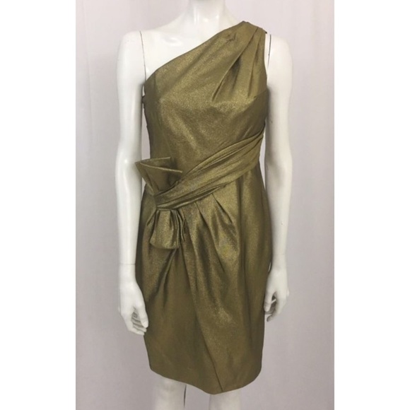 Carmen Marc Valo One Shoulder Cocktail Dress 4 - Picture 1 of 6
